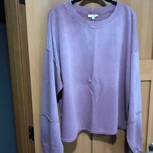 NWT easel oversized ombré mauve color long sleeve shirt